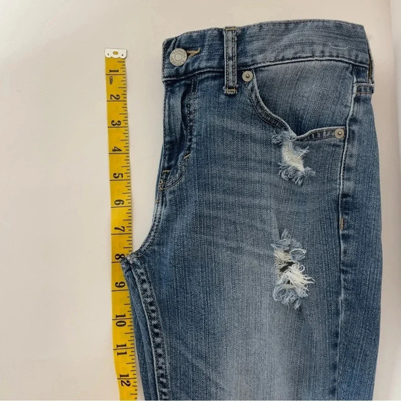 Banana Republic Women's Denim Medium Wash Distressed Boyfriend Jeans Size 25/0 - Picture 6 of 15